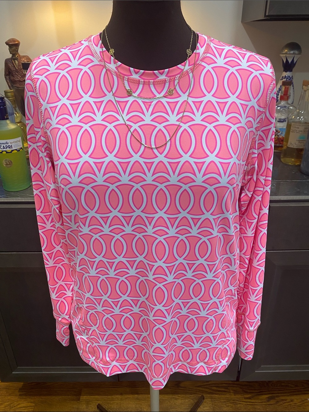 Lulu B long pullover shirt top blouse tunic pockets thumb holes comfort sports